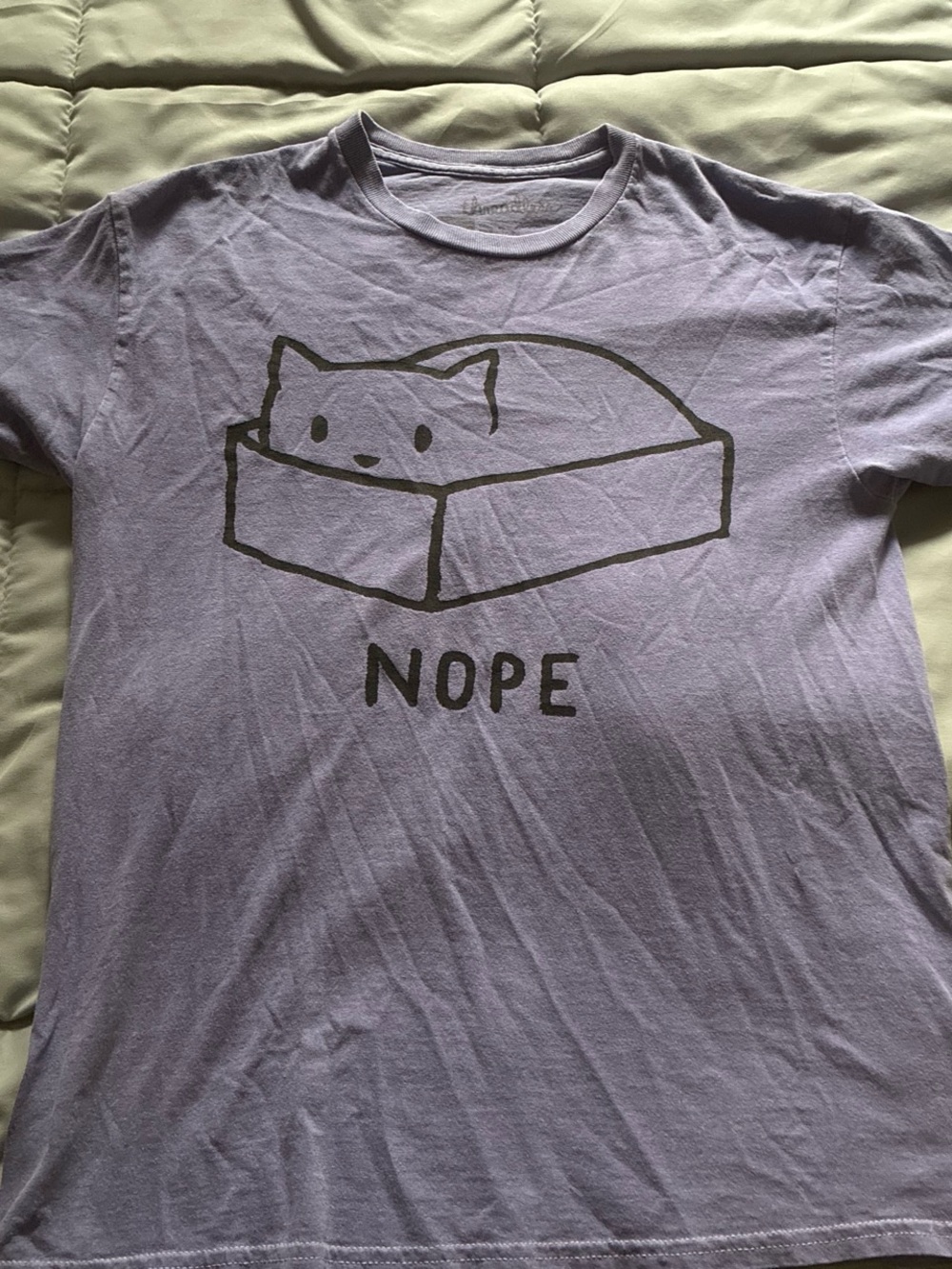 No Brand Lavender Cat 'Nope' Tee for Cat Lovers